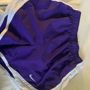 purple & white Nike shorts. barely worn